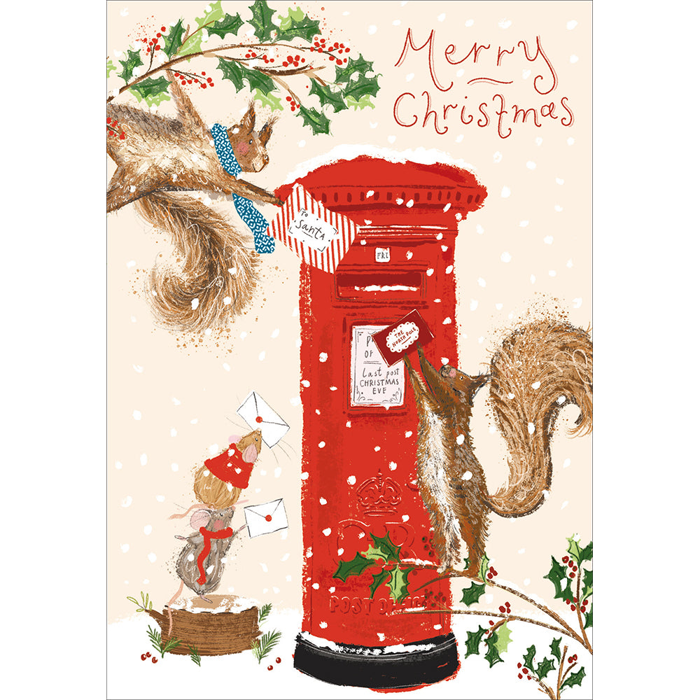 Squirrel Letters To Santa Christmas Card By Penny Black