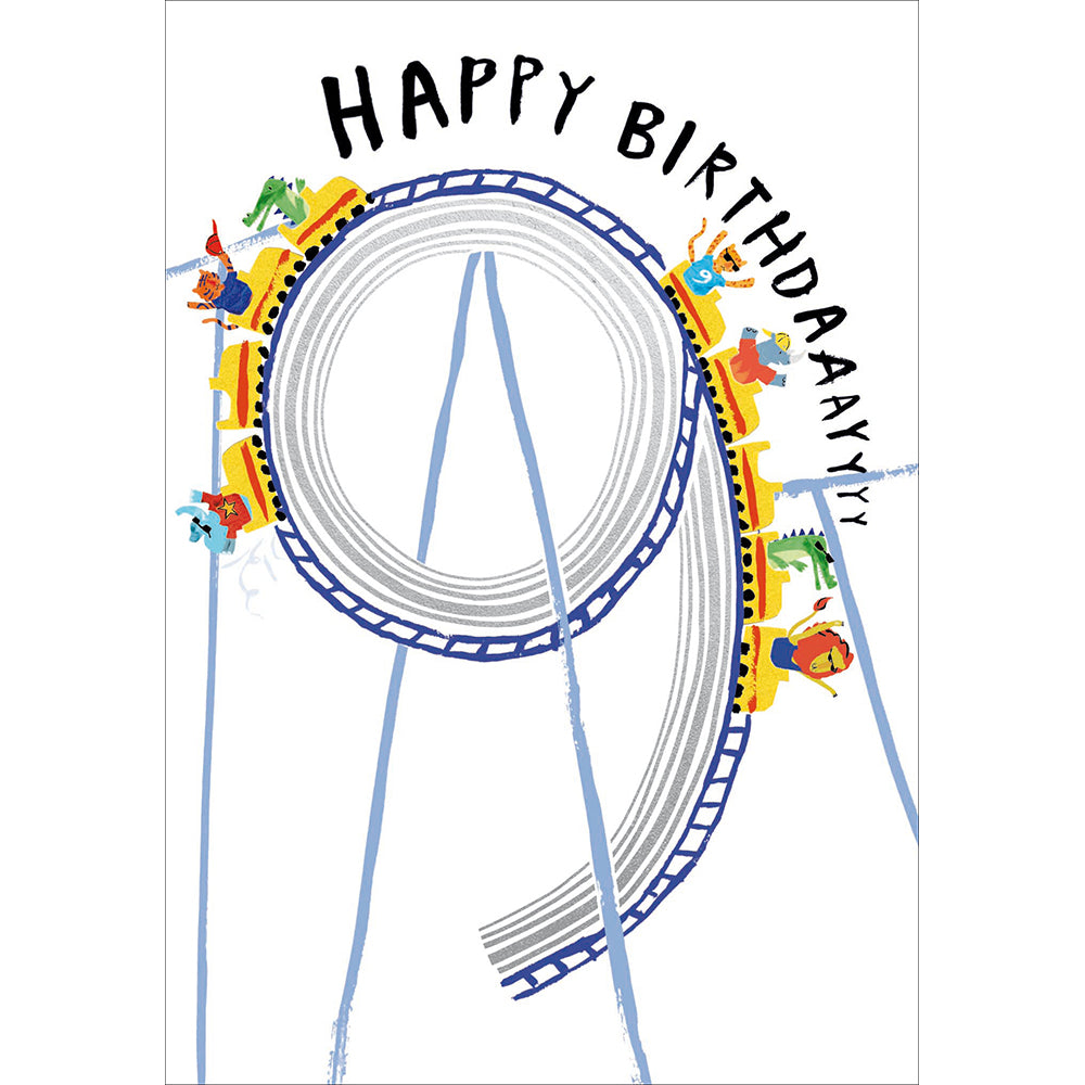 9th Birthday Rollercoaster Card from Penny Black