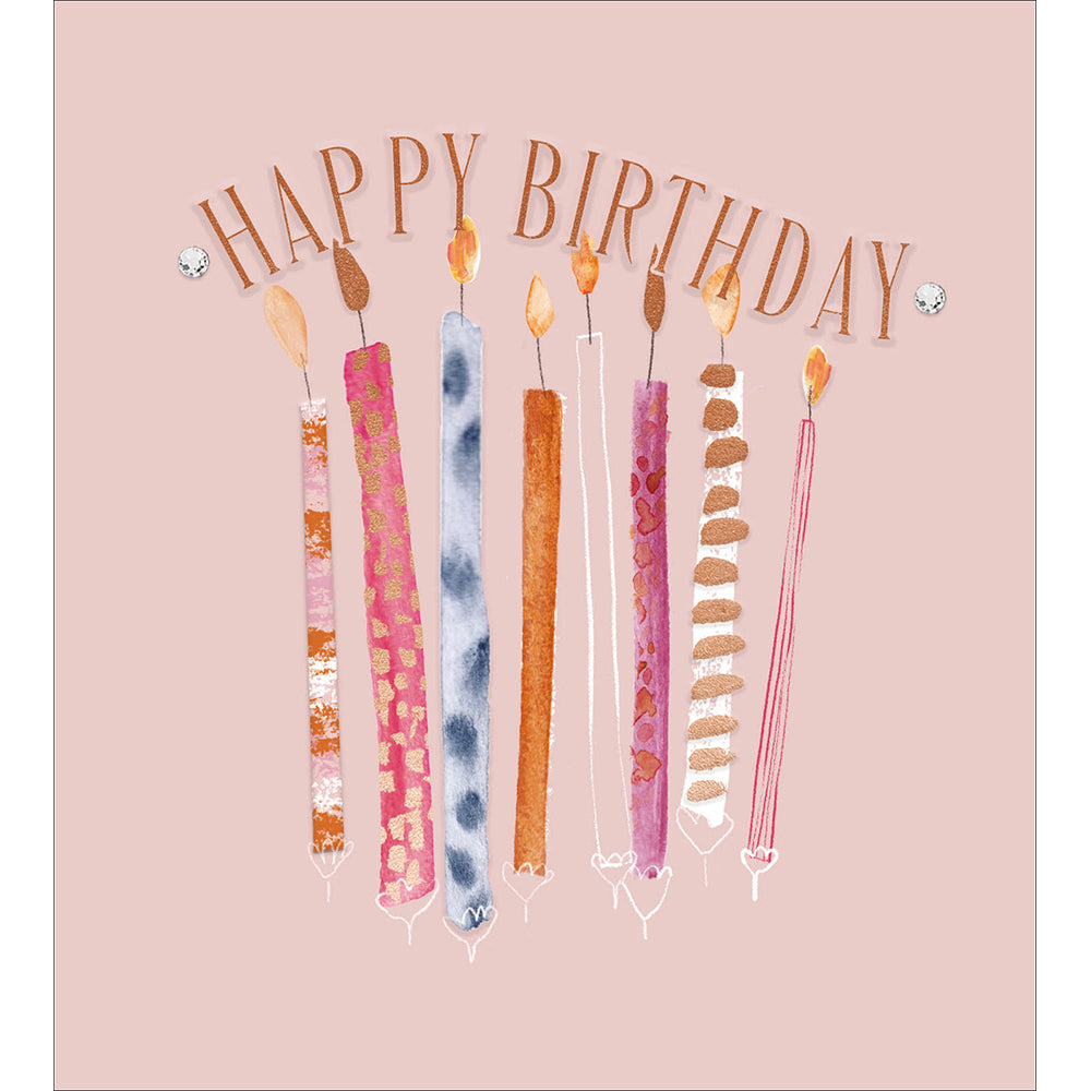 Embellished Collaged Candles Birthday Card from Penny Black