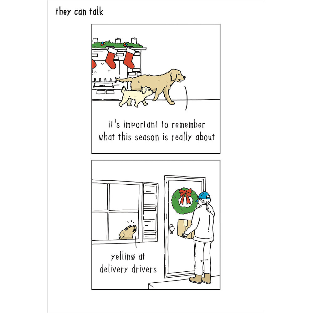 The Reason For The Season Dog Funny Christmas Card By Penny Black