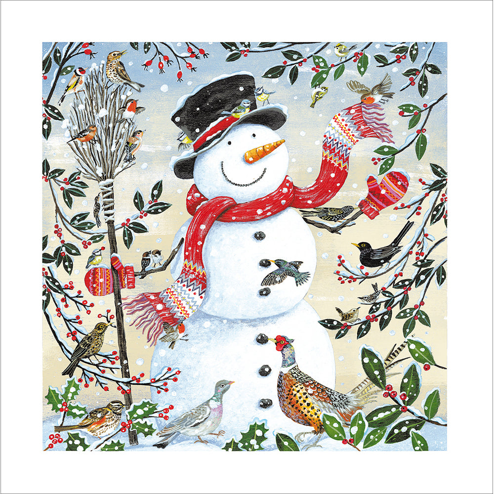 Snowman & Bird Friends Christmas Card By Penny Black