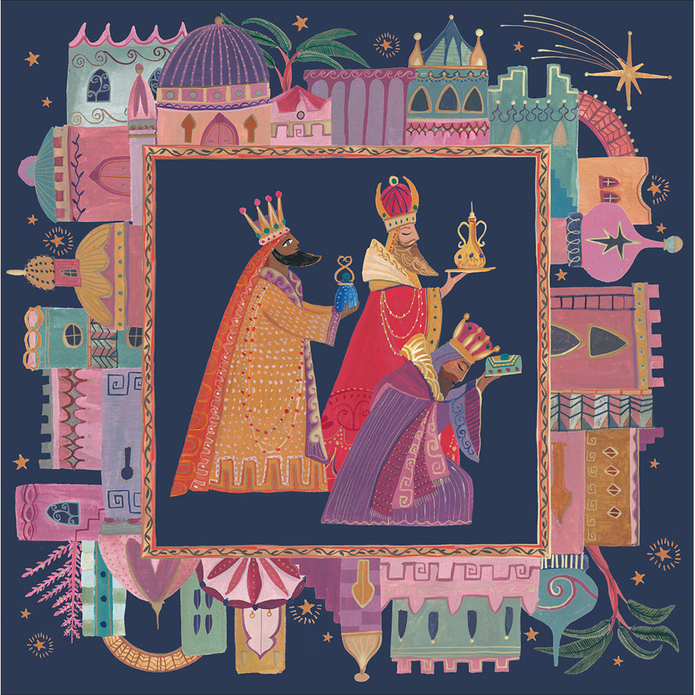 We Three Kings With Gifts Colourful Christmas Card By Penny Black