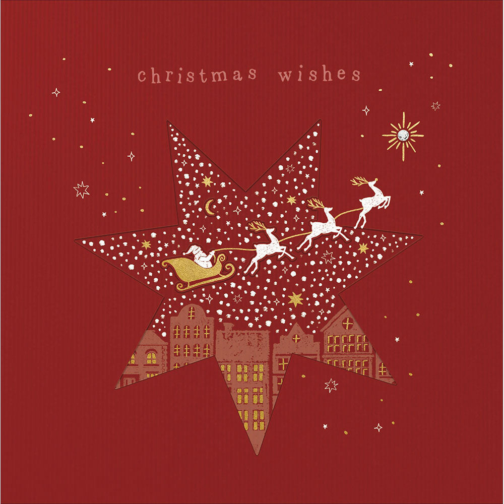 Red Santa's Magic Christmas Wishes Card By Penny Black