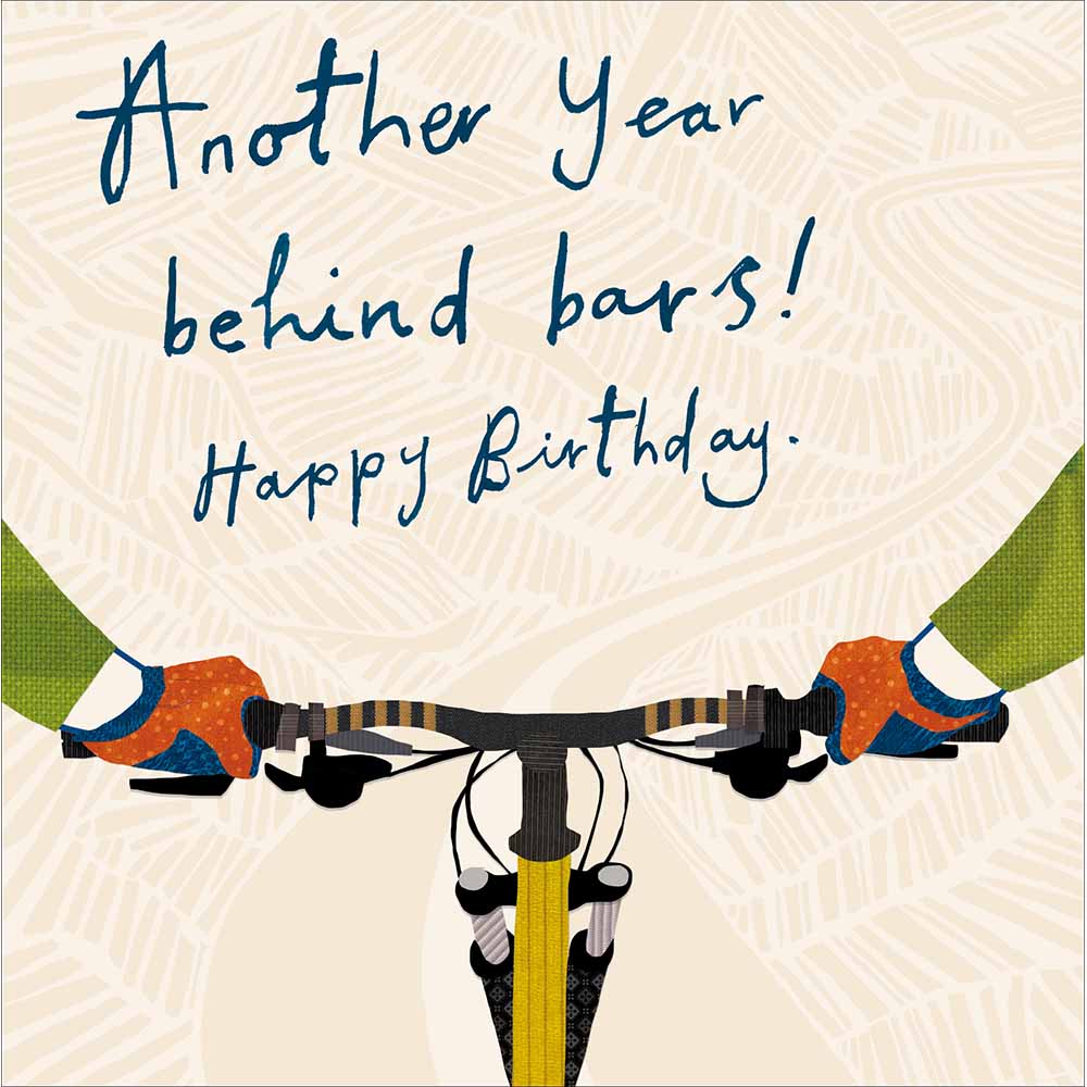 Behind Bars Cycling Birthday Card from Penny Black