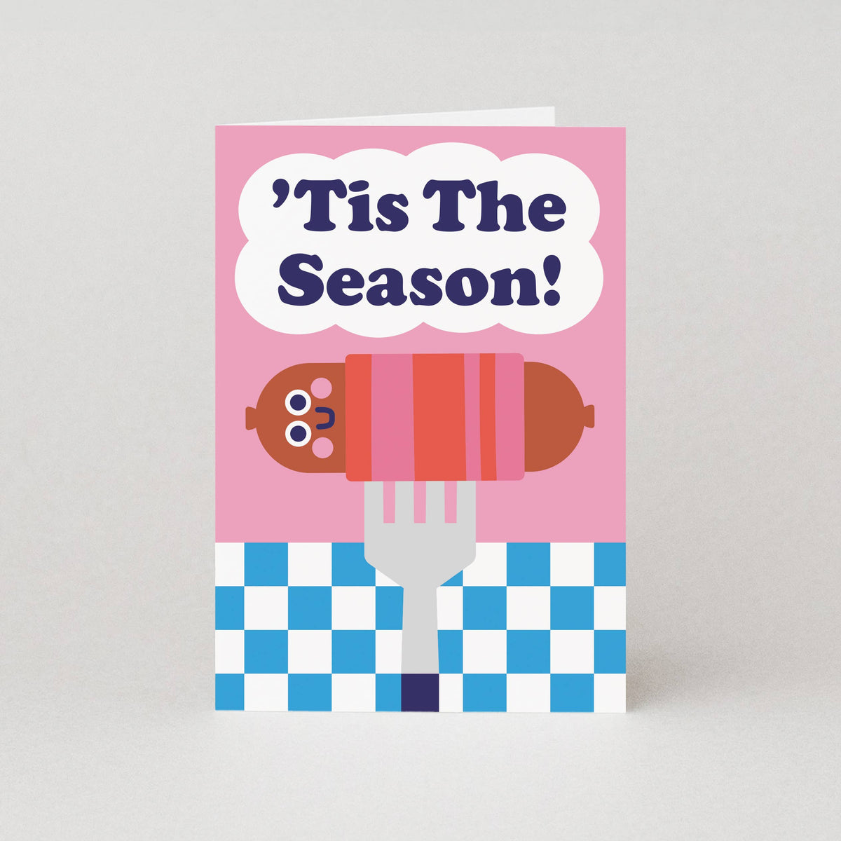 Tis The Season Pigs in Blankets Funny Christmas Card