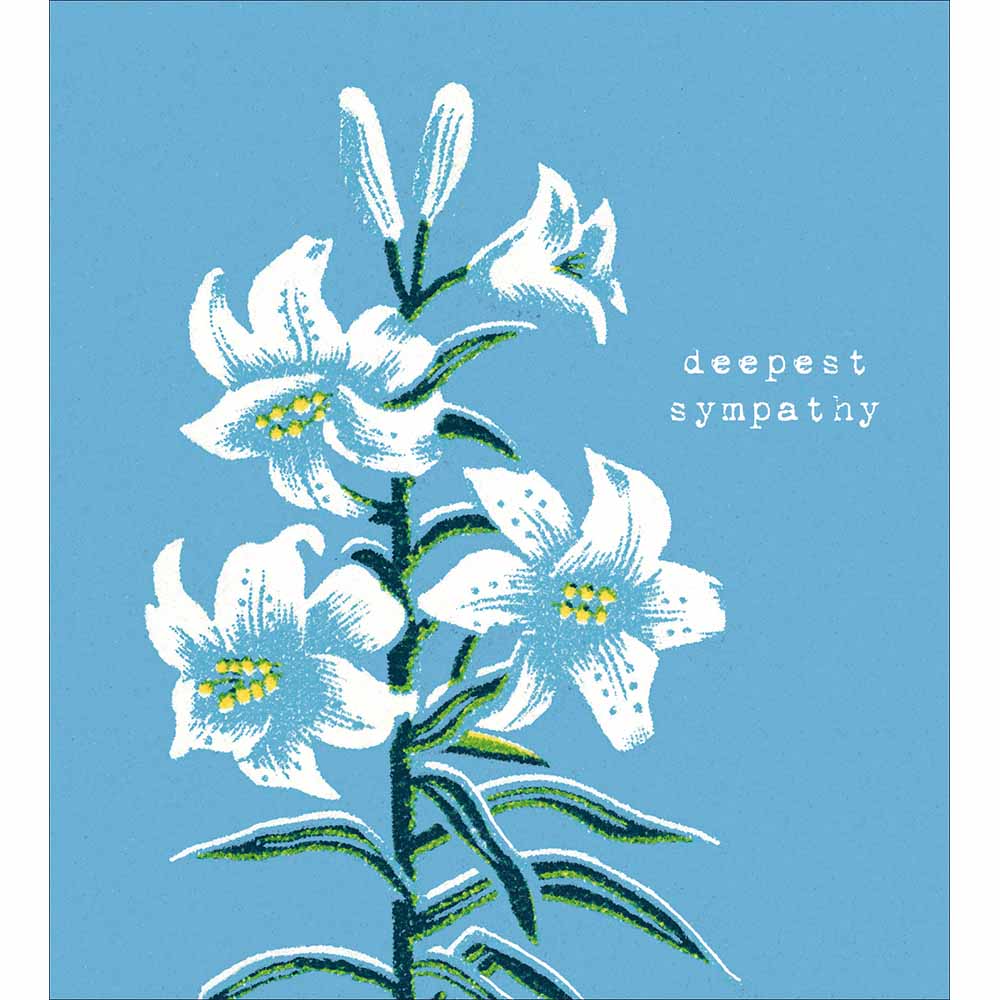 White Lilies Deepest Sympathy Card from Penny Black