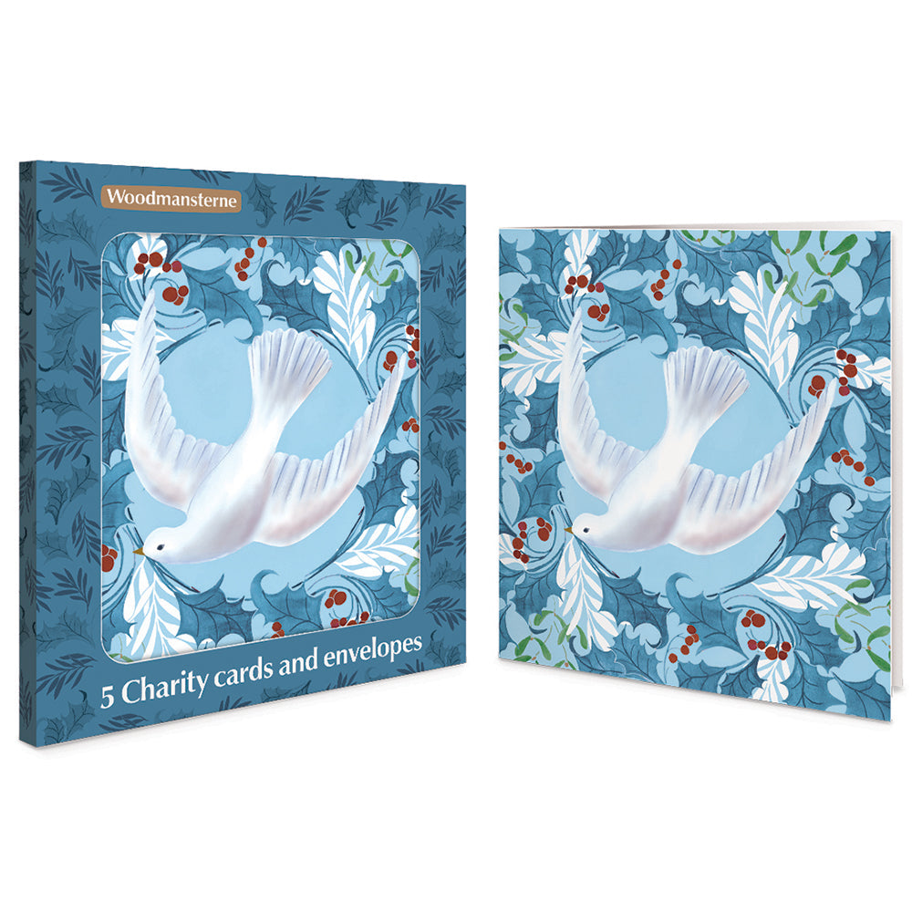 White Dove Of Peace Pack Of 5 Charity Christmas Cards By Penny Black