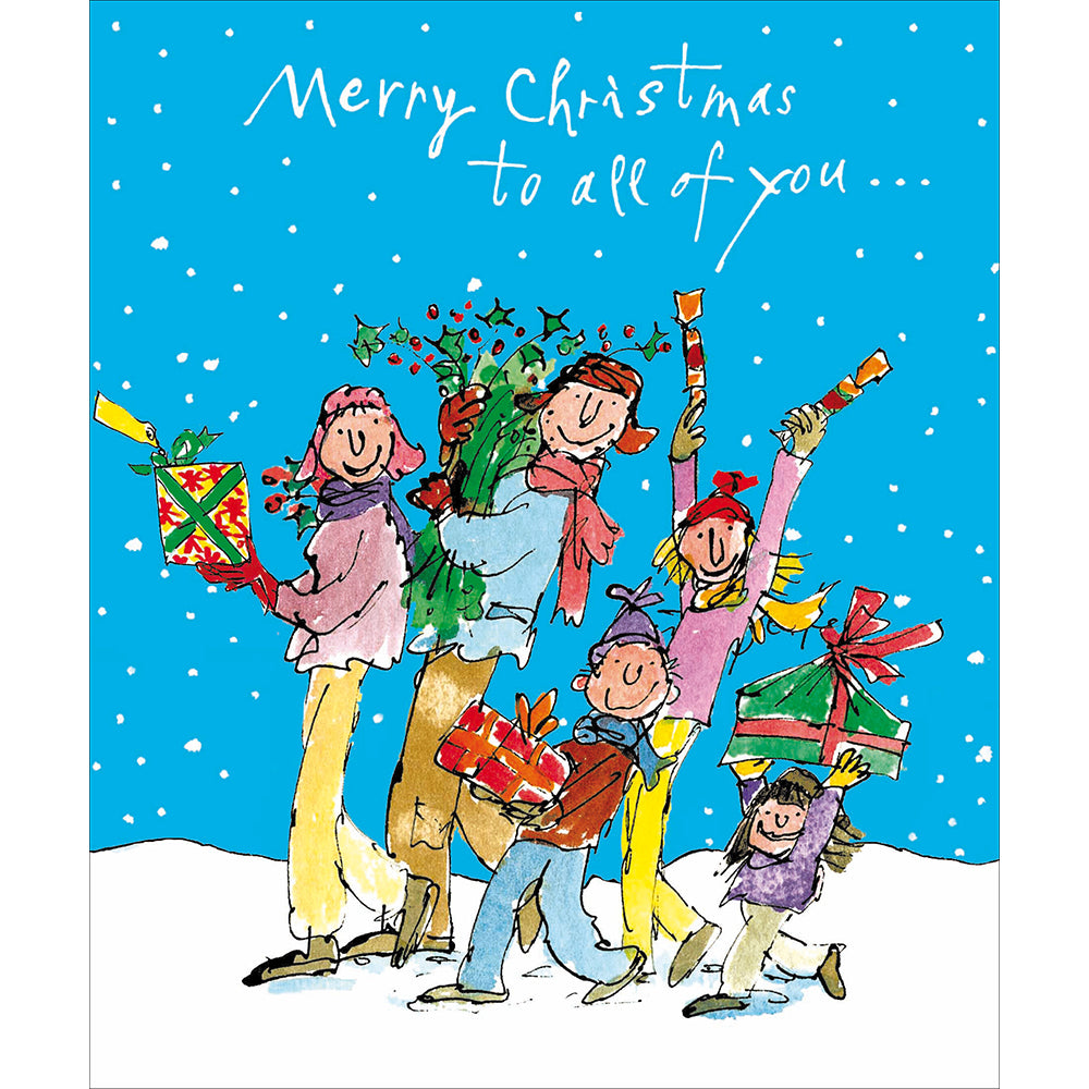 Quentin Blake Merry Christmas To All Of You Family Festivities Card By Penny Black