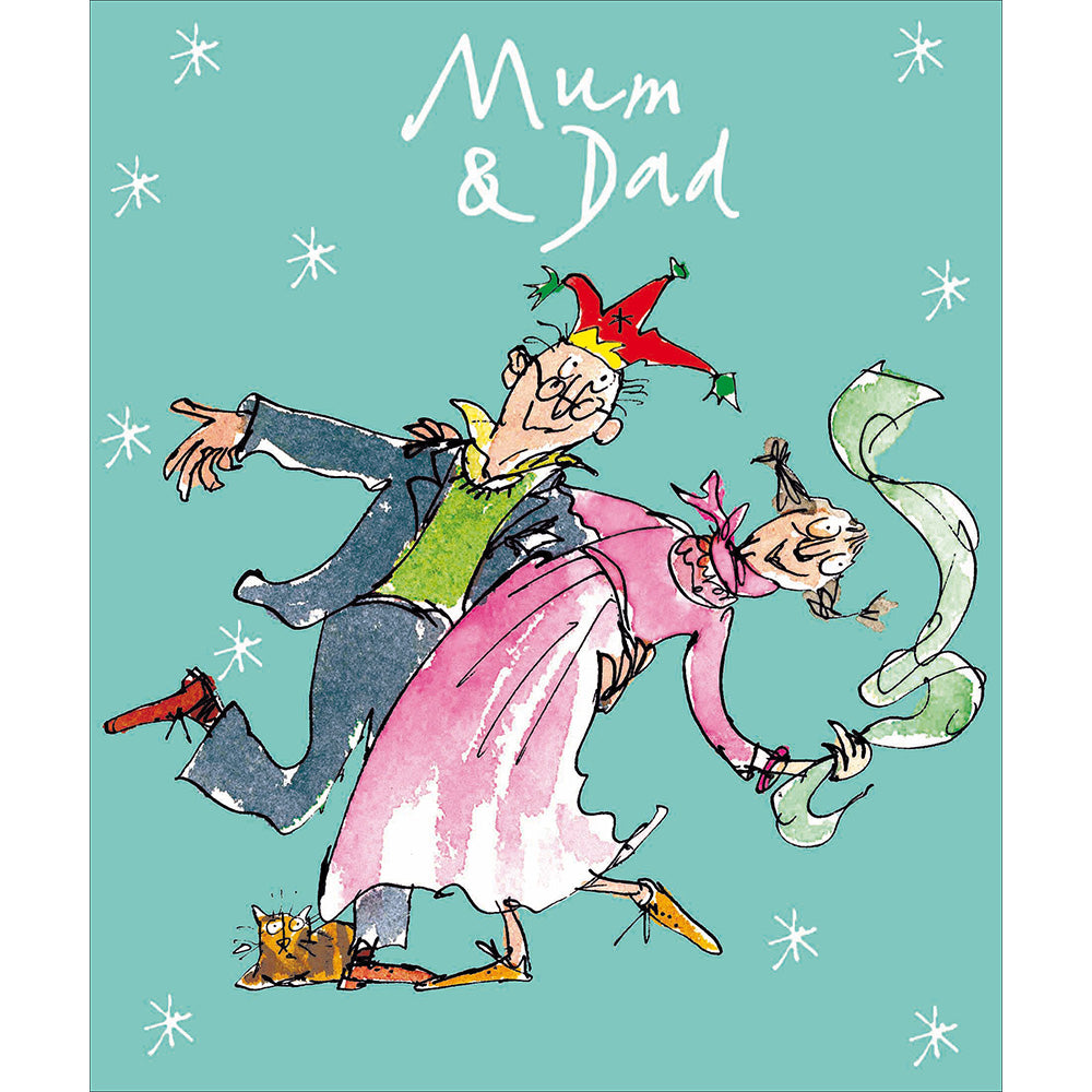 Quentin Blake Mum & Dad Show Dance Christmas Card By Penny Black