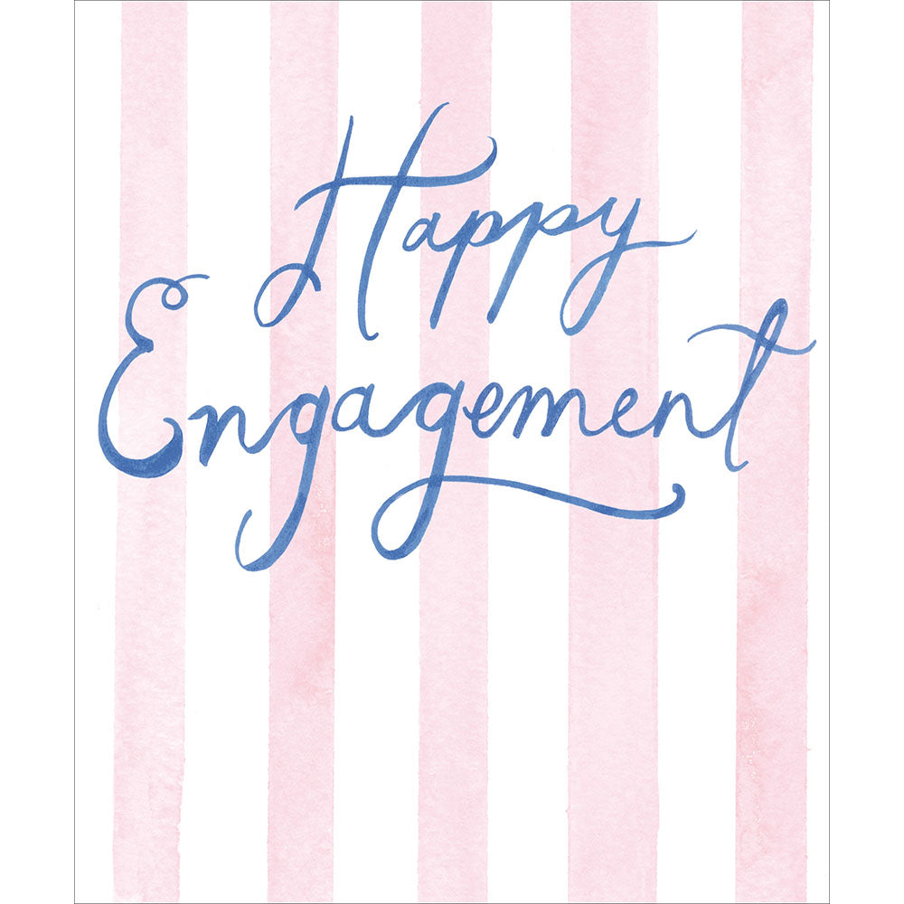 Pink & White Stripes Happy Engagement Card from Penny Black