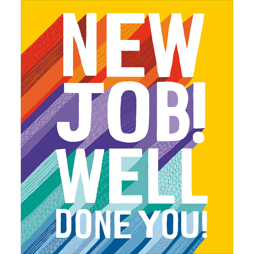 Big Bold Text New Job Card from Penny Black