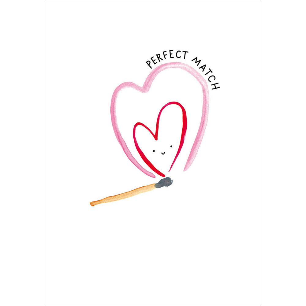 Cute Heart Perfect Match Valentine's Day Card By Penny Black