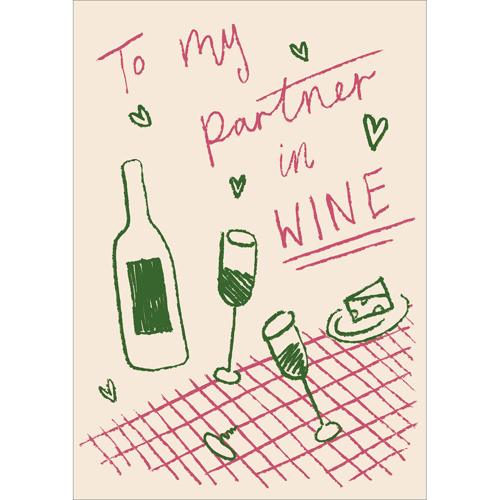 To My Partner In Wine Valentine's Day Card By Penny Black