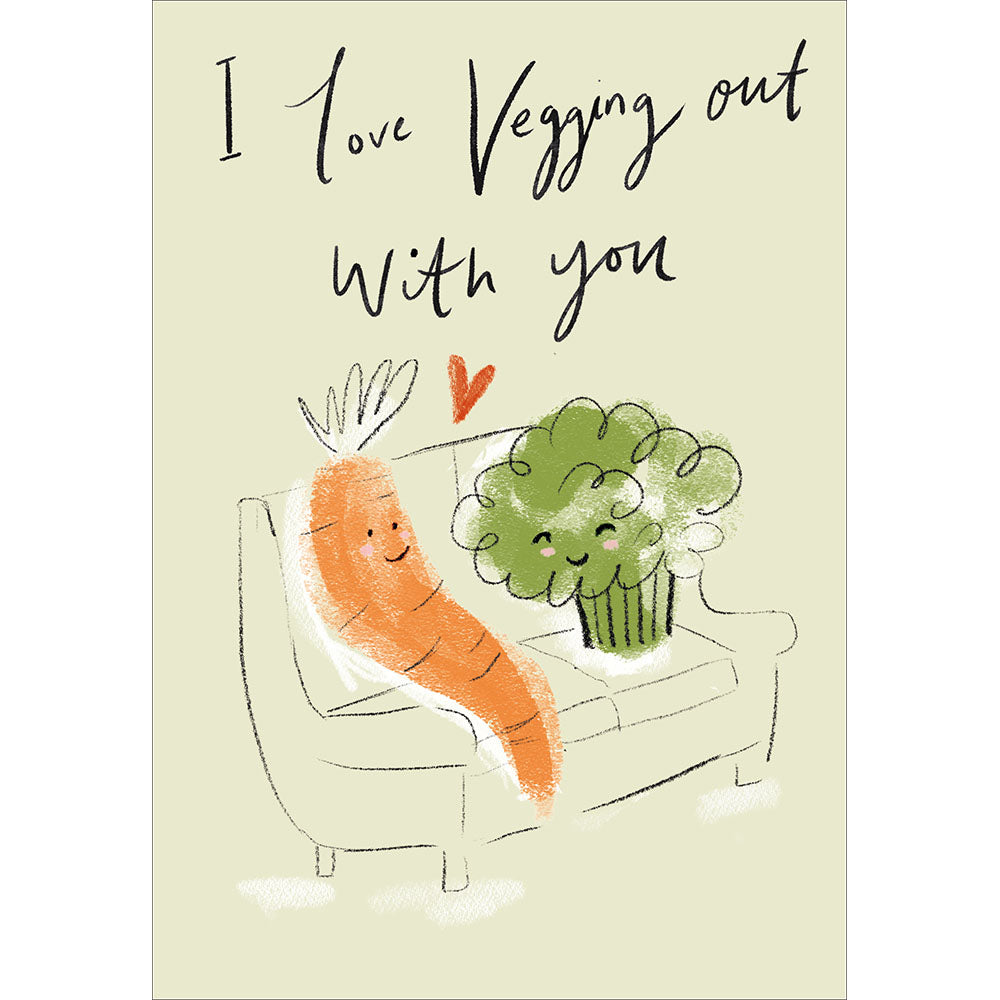 Love Vegging Out With You Funny Valentine's Day Card By Penny Black