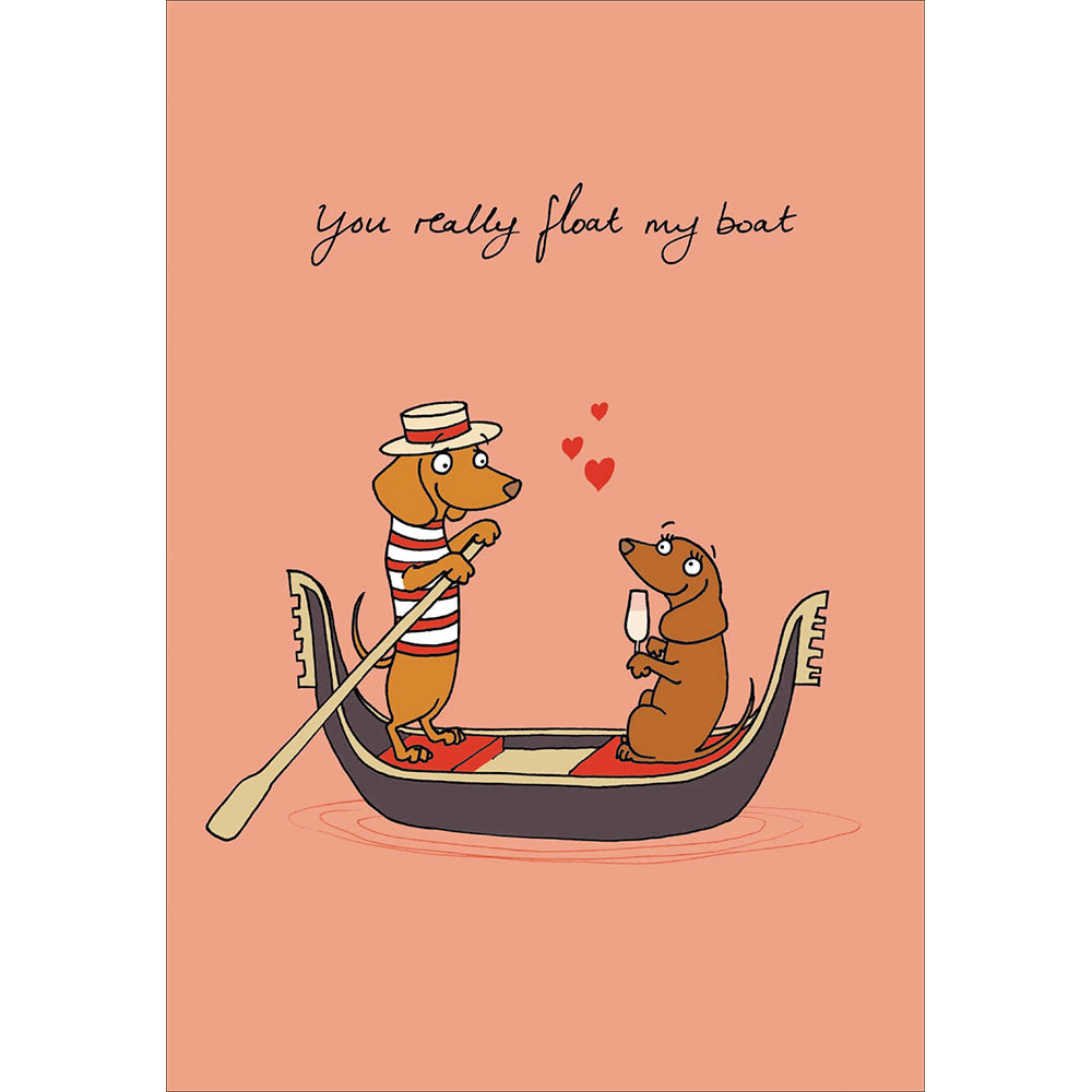 Sausage Dog Float My Boat Valentine's Day Card By Penny Black
