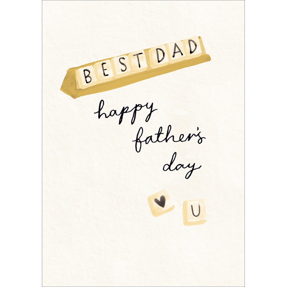 Best Dad Scrabble Tiles Father's Day Card By Penny Black