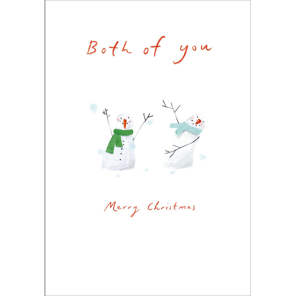Snowball Fun Snow Couple Both Of You Christmas Card By Penny Black