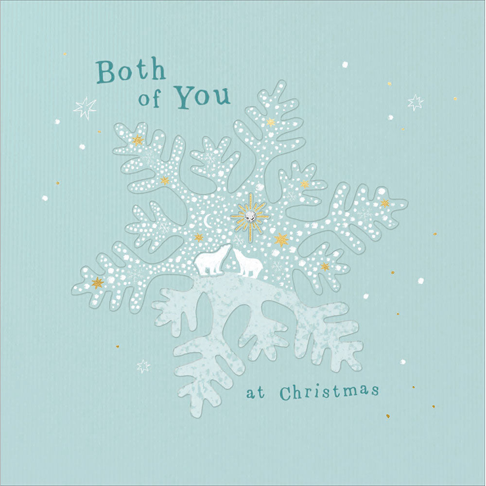 Under The Stars Snowflake Embellished Both Of You Christmas Card By Penny Black