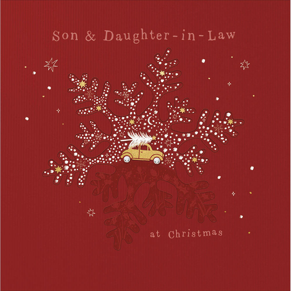 Wish Upon A Star Gold Car Son & Daughter In Law Christmas Card By Penny Black