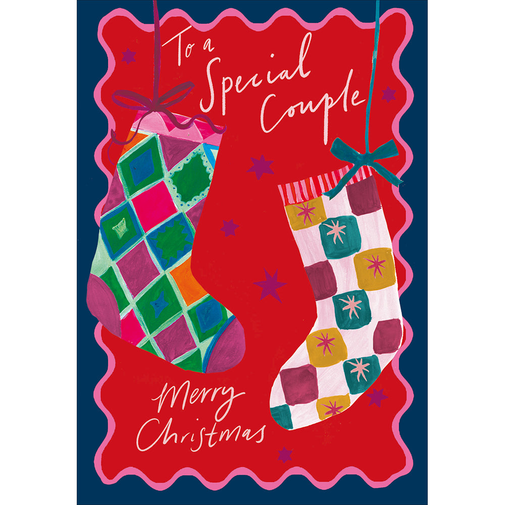 Merry & Bright Stockings Special Couple Christmas Card By Penny Black