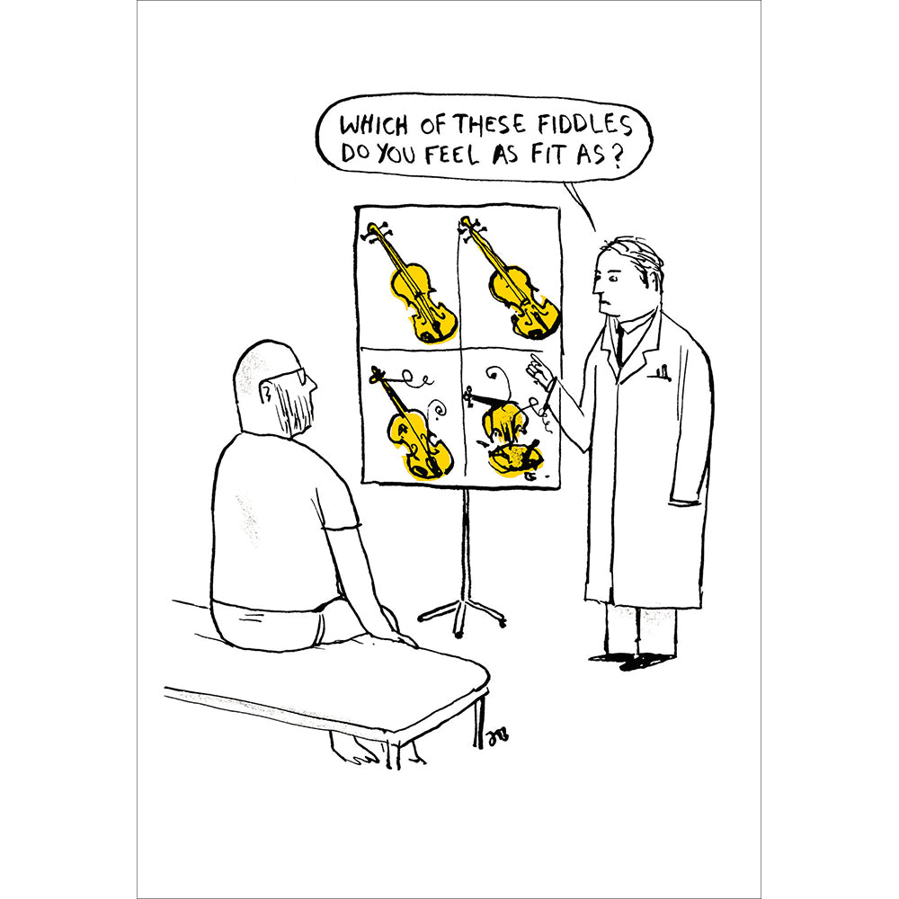 Fit As A Fiddle Funny Card from Penny Black