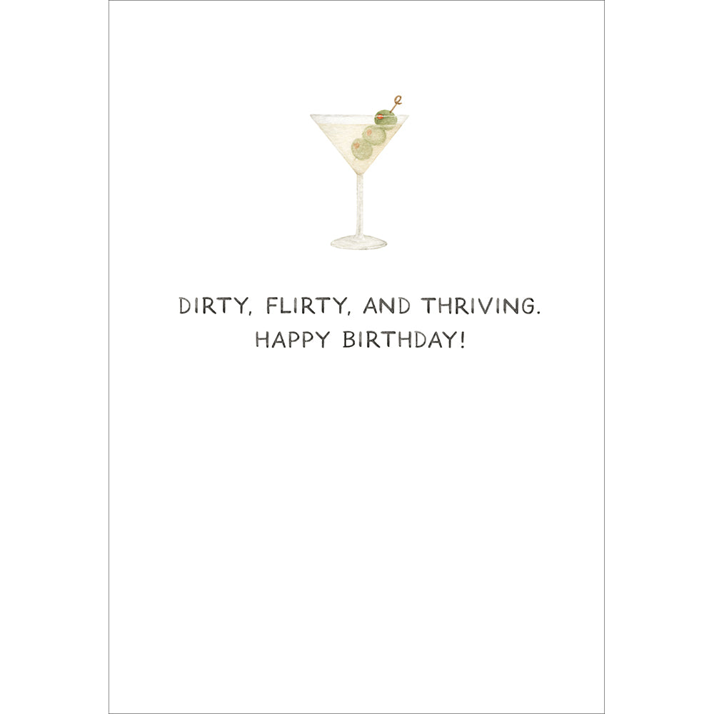 Dirty Flirty And Thriving Martini Birthday Card from Penny Black
