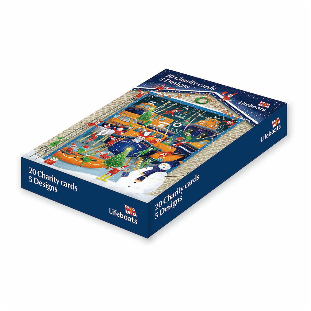 RNLI Lifeboats Charity Christmas Card Box Of 20 - 2026 By Penny Black