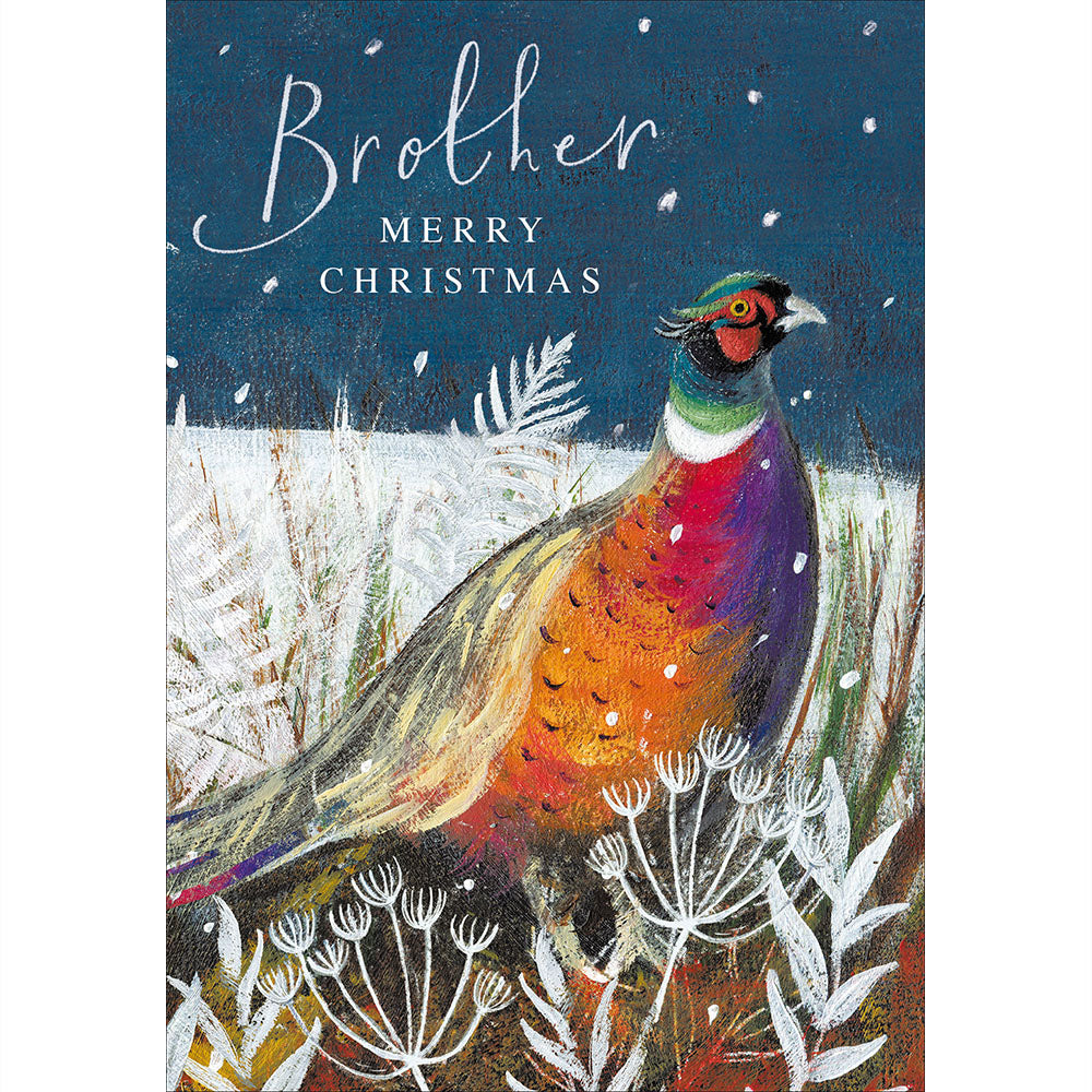 Winter Pheasant Brother Christmas Card By Penny Black