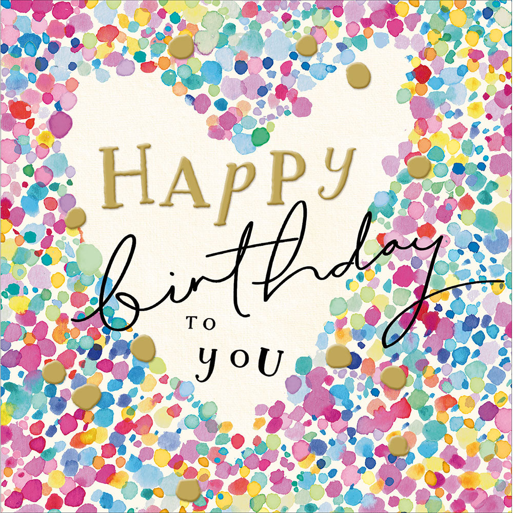 Colourful Confetti Happy Birthday To You Card from Penny Black
