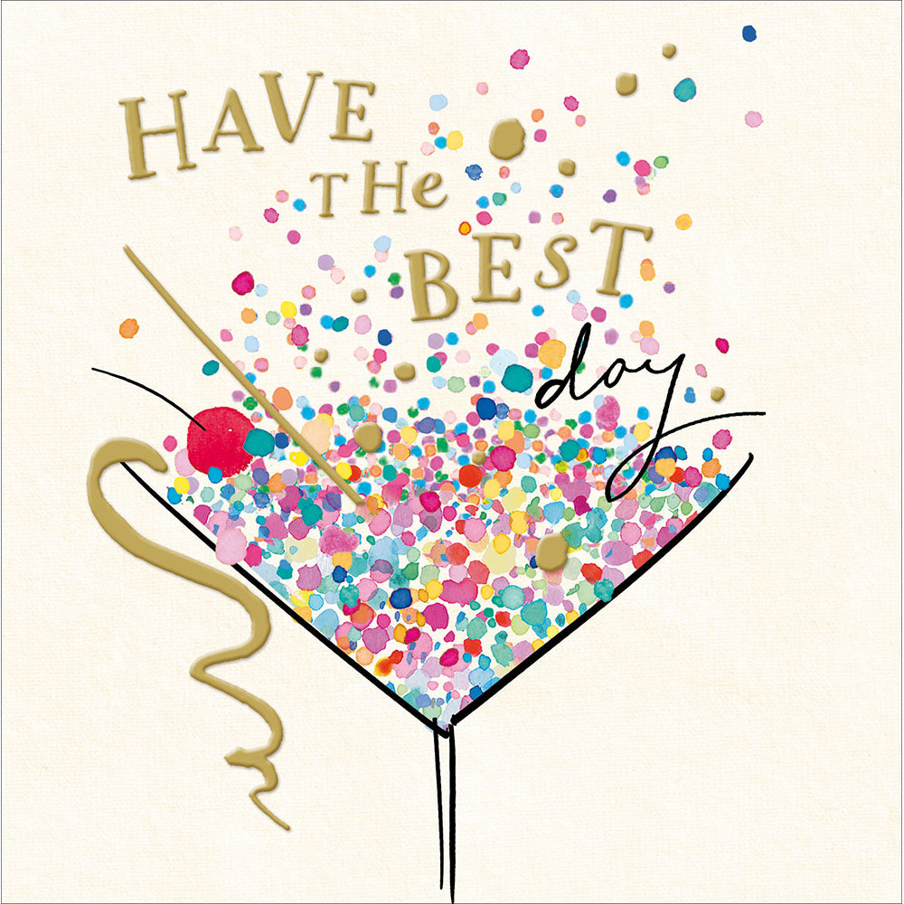 Cocktail Full Of Confetti Birthday Card from Penny Black
