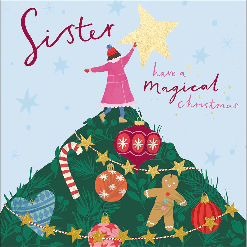 Magical Christmas Tree Top Sister Card By Penny Black