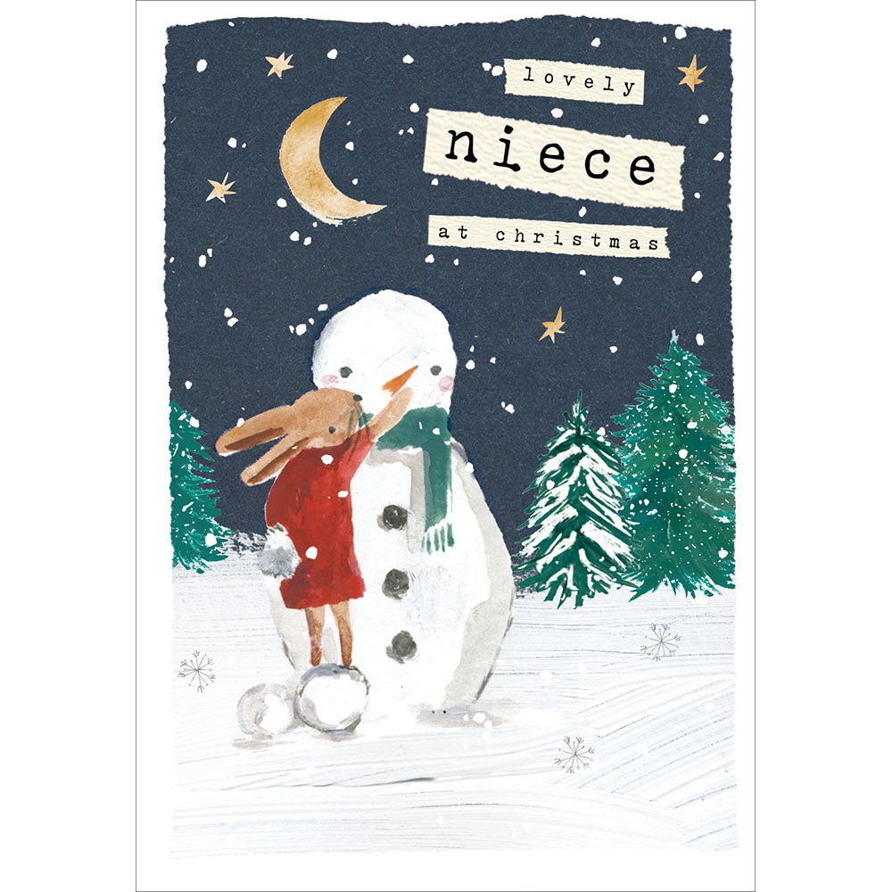 Snow Friends Lovely Niece At Christmas Card By Penny Black