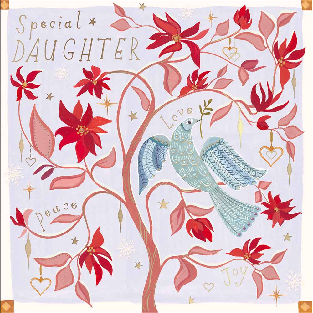 Peace Love And Joy Special Daughter Christmas Card By Penny Black