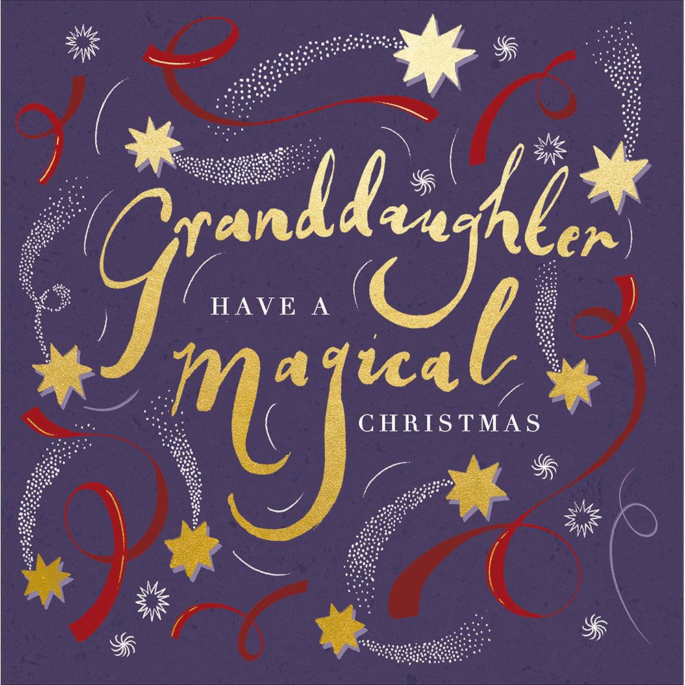 Magical Ribbons Granddaughter Christmas Card By Penny Black