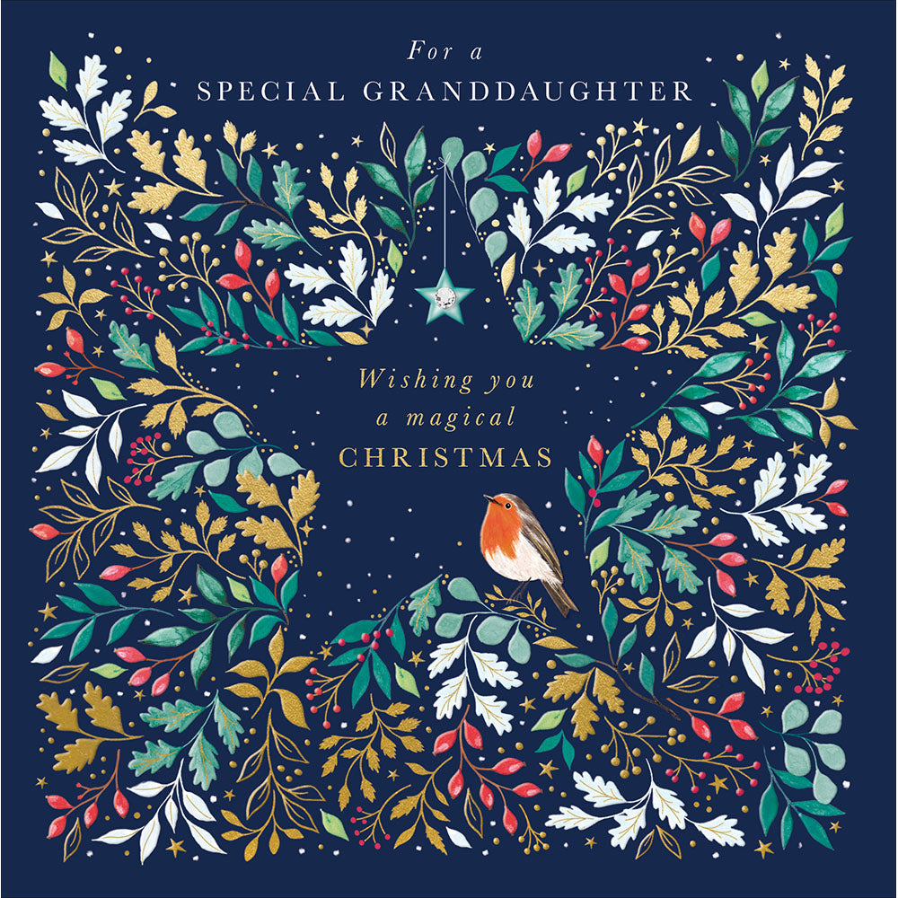Star Of Christmas Robin Special Granddaughter Card By Penny Black