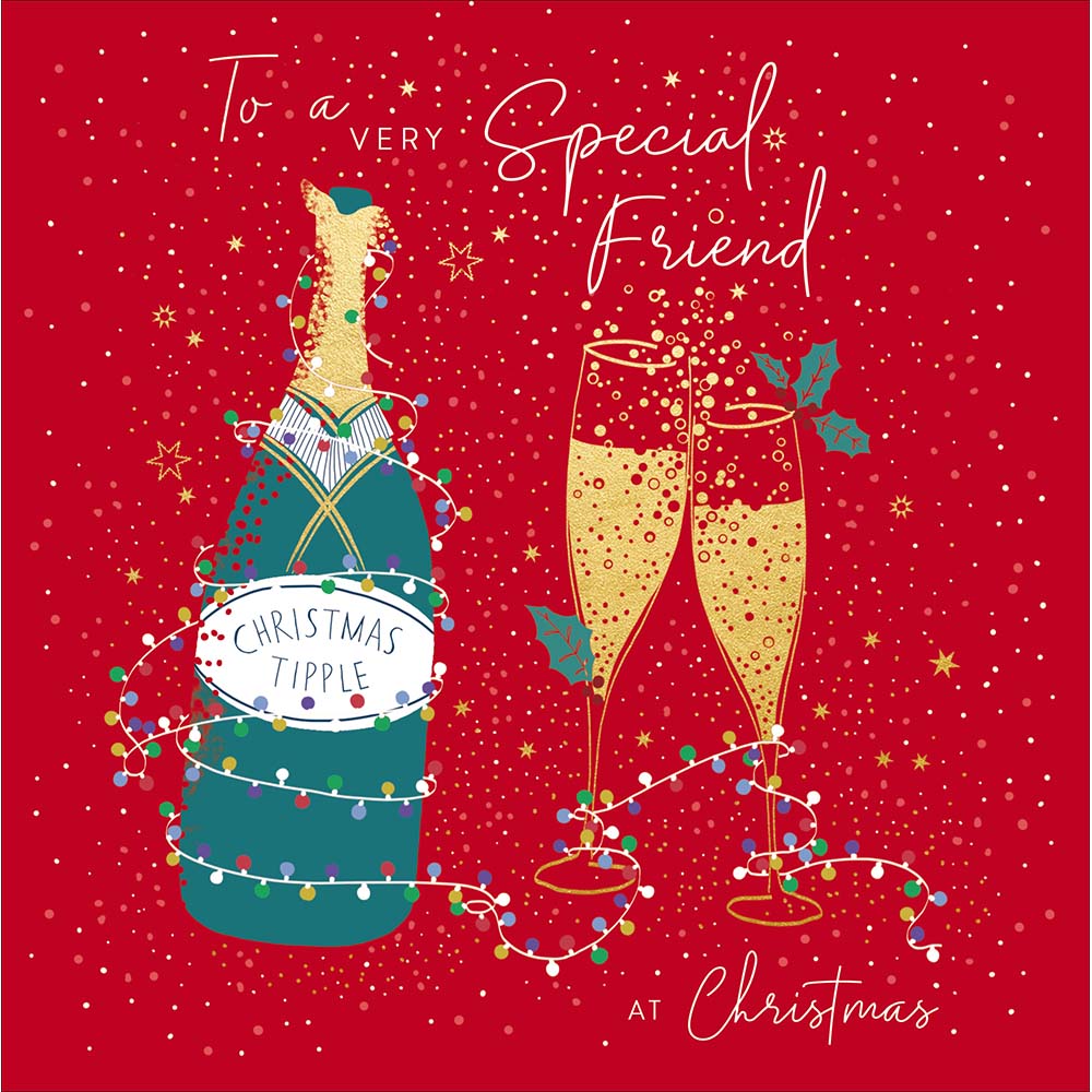 Celebrate The Season Christmas Tipple Special Friend Card By Penny Black