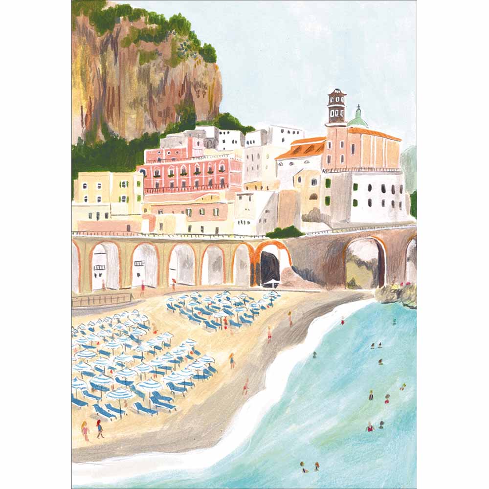 Amalfi Coast Painted Art Card from Penny Black
