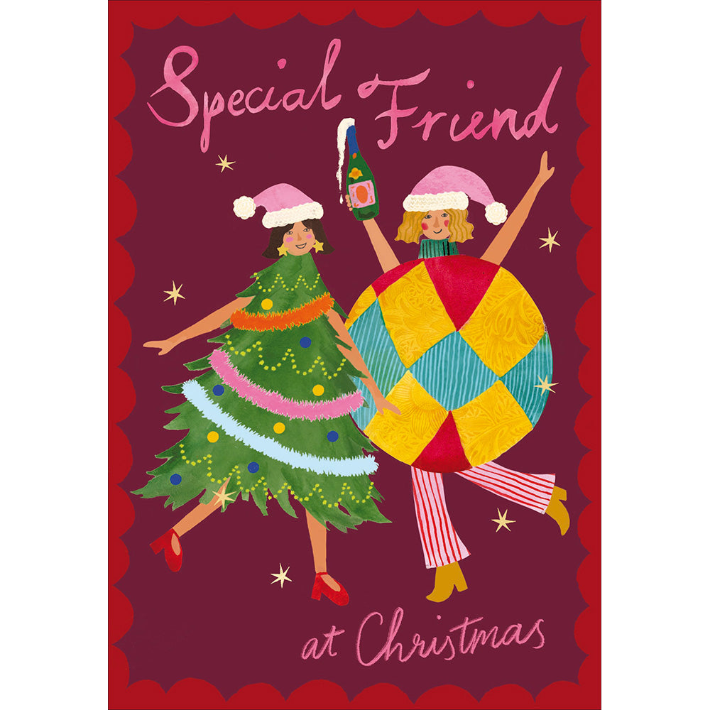Christmas Party Girls Special Friend Card By Penny Black