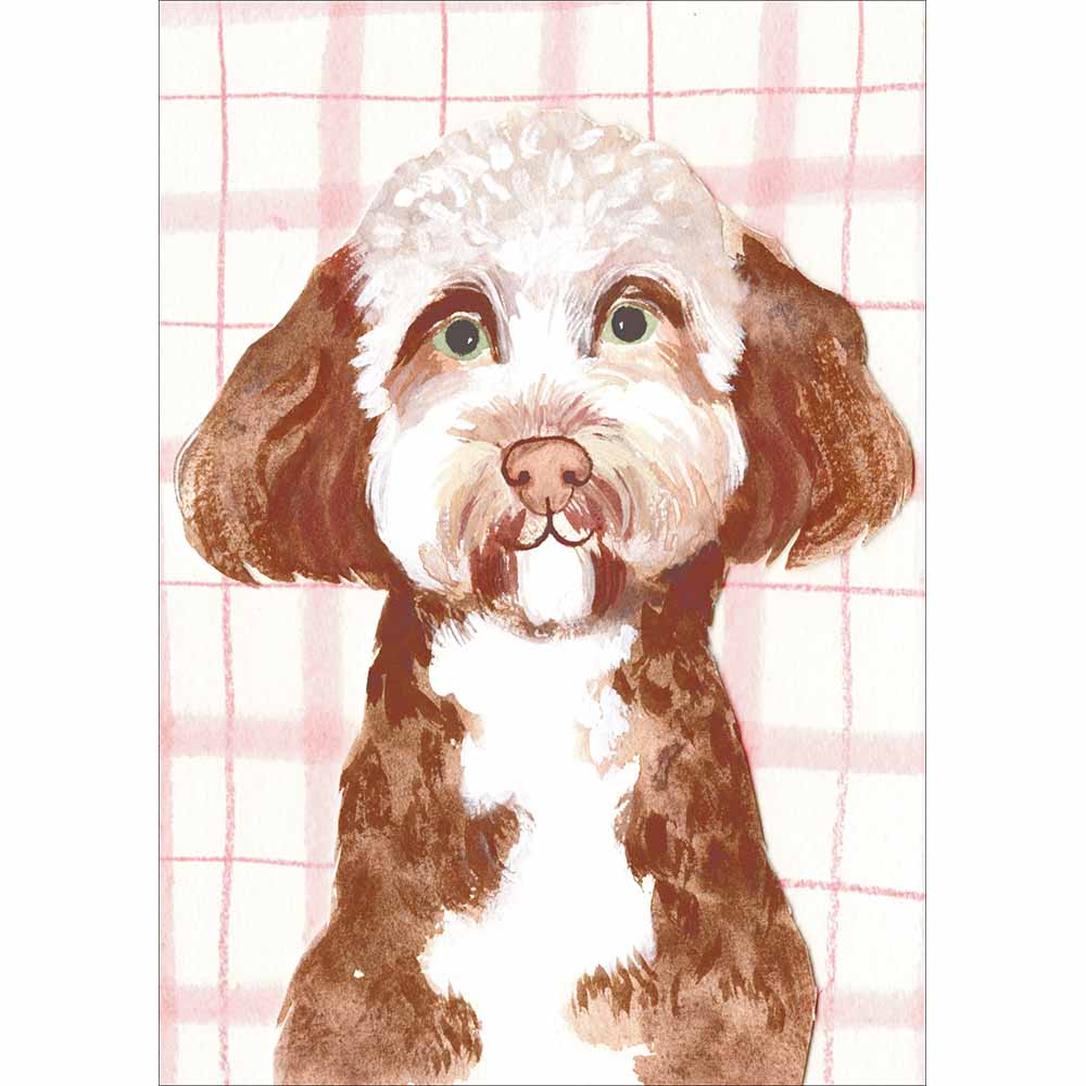 Lagotto Romagnolo Painted Pooch Art Card from Penny Black