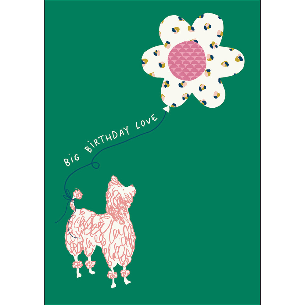 Poodle Big Birthday Love Card from Penny Black