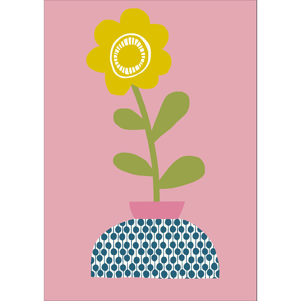 Modernist Collage Flower In Pot Birthday Card from Penny Black