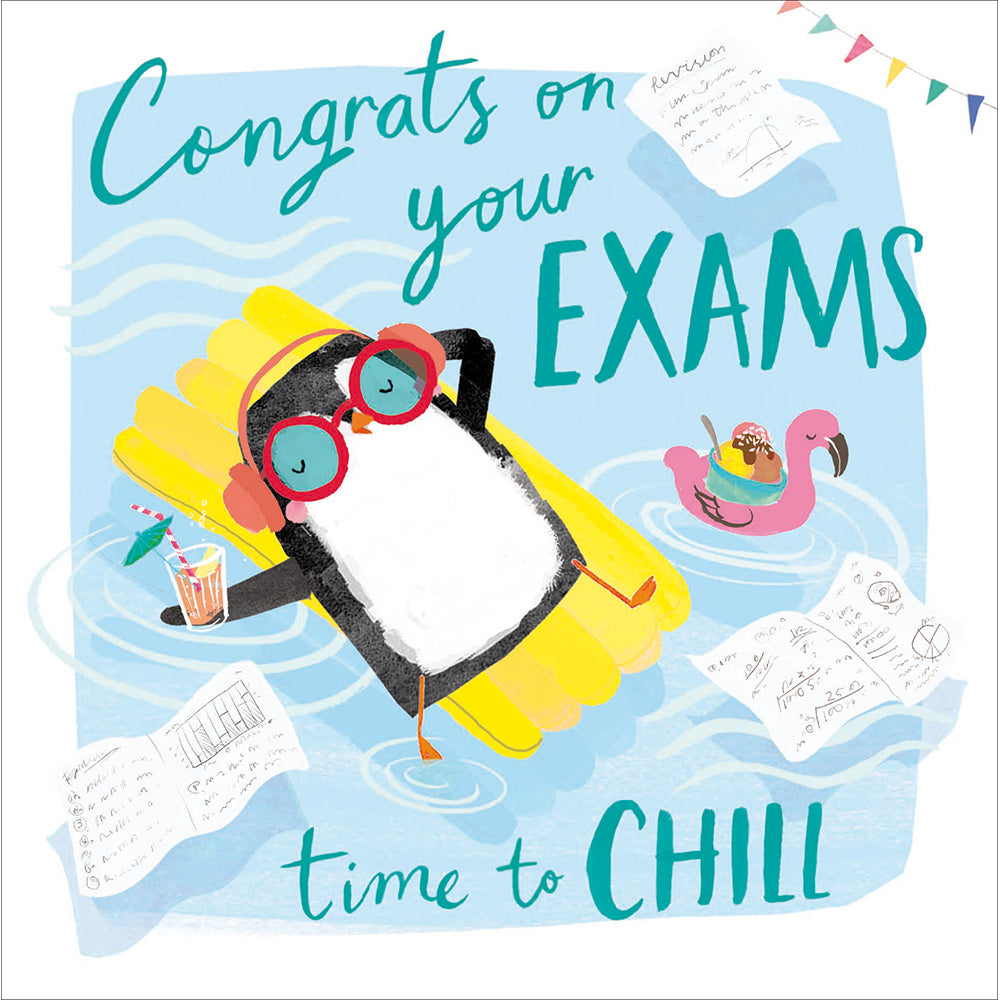 Time To Chill Penguin Exams Congratulations Card By Penny Black