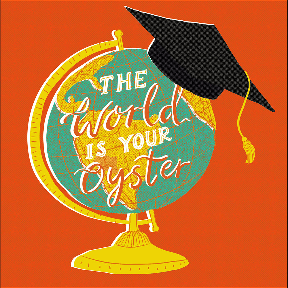 The World Is Your Oyster Graduation Congrats Card By Penny Black