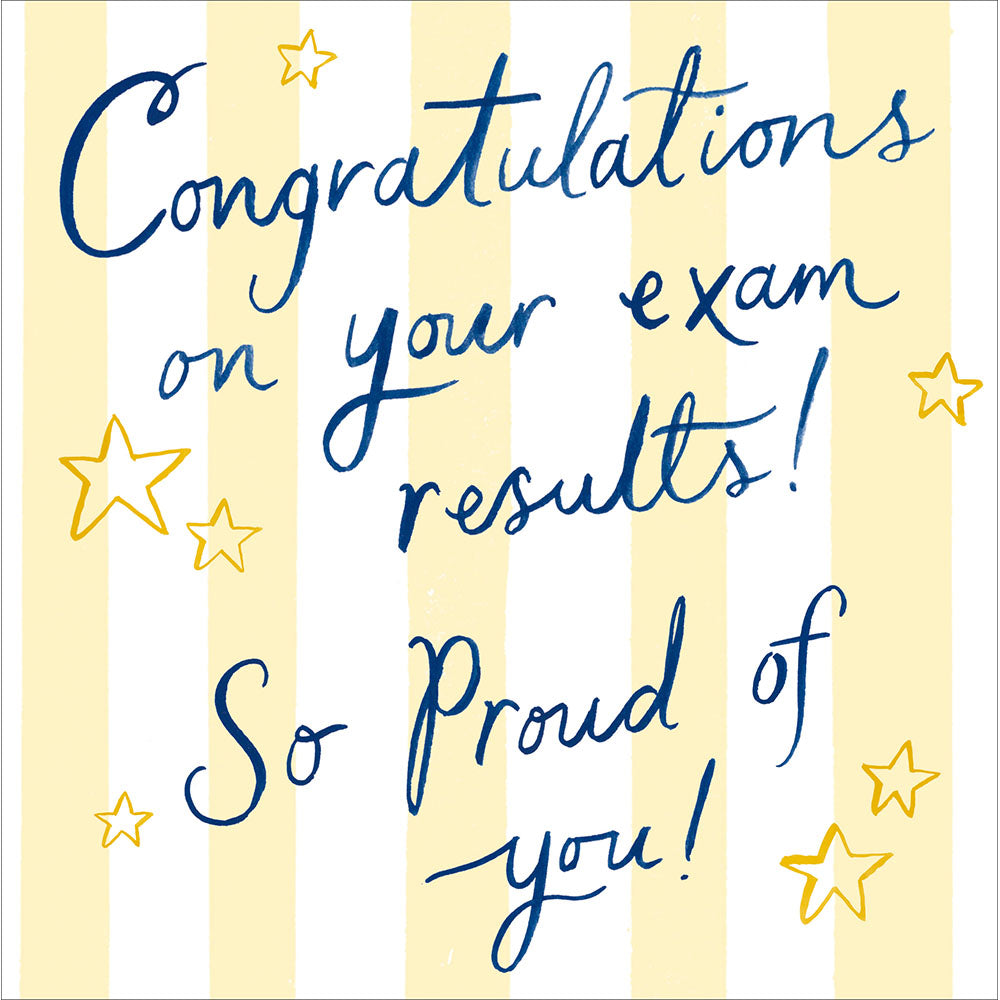 So Proud Of You Congratulations On Your Exam Results Stripes Card By Penny Black