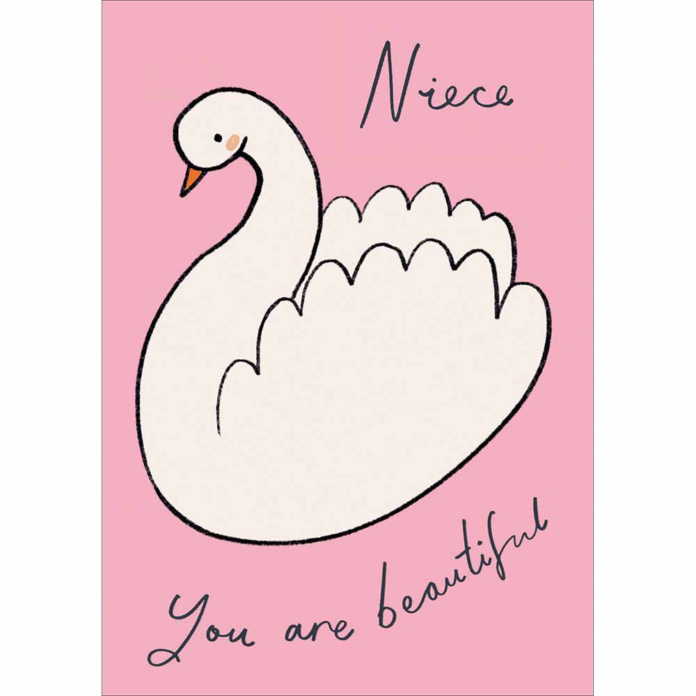 Beautiful Swan Niece Birthday Card from Penny Black