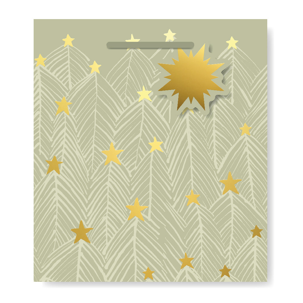 Noelle Gold Star Christmas Medium Gift Bag By Penny Black