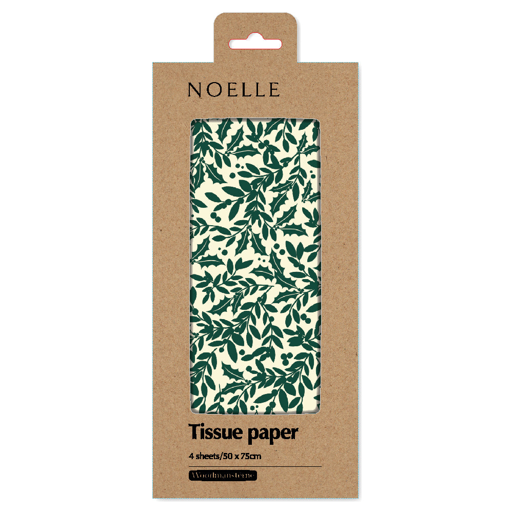 Noelle Green Foliage Christmas Tissue Paper Pack By Penny Black