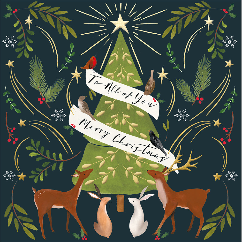Woodland Happiness To All Of You Christmas Card By Penny Black