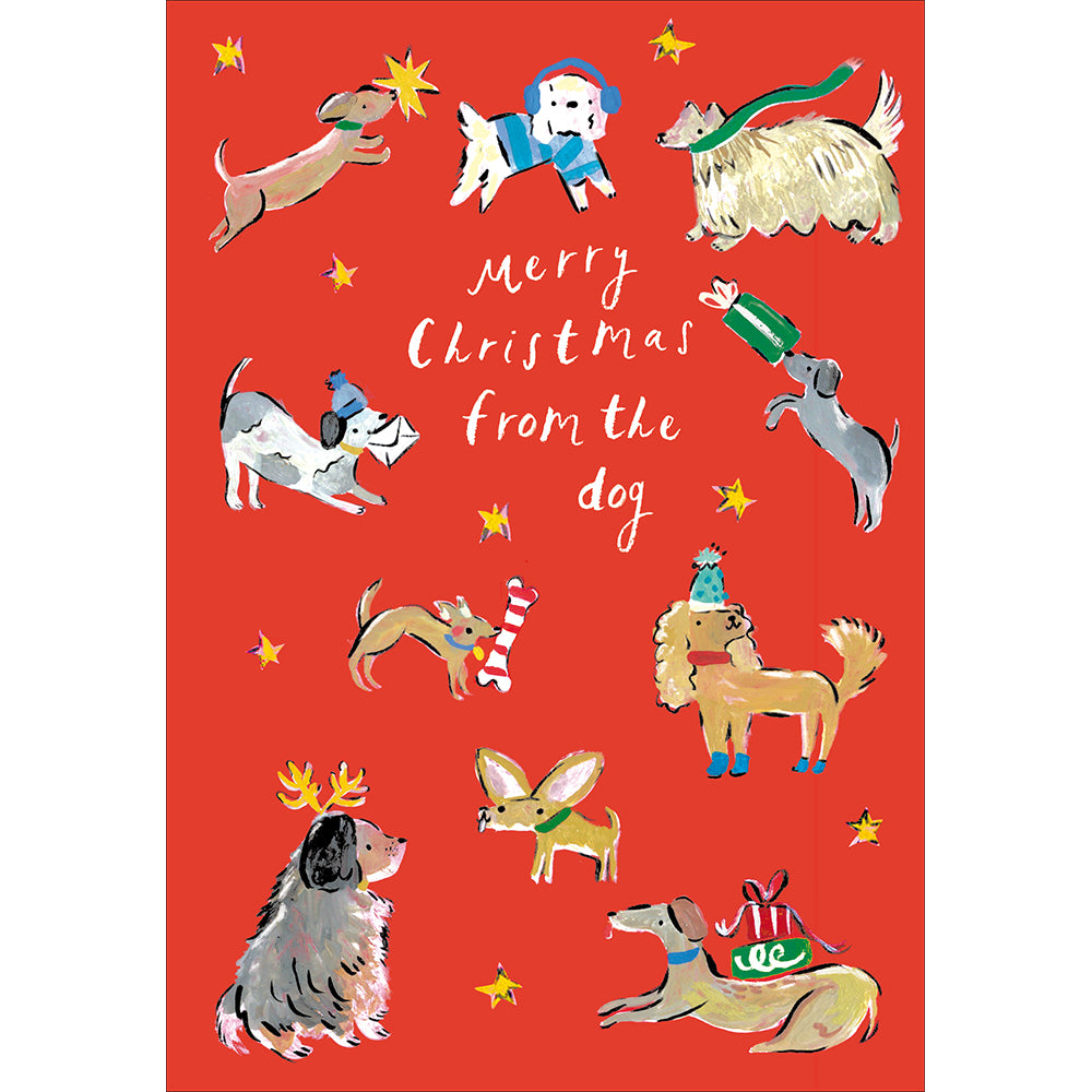 Festive Pups Merry Woofmas From The Dog Christmas Card By Penny Black