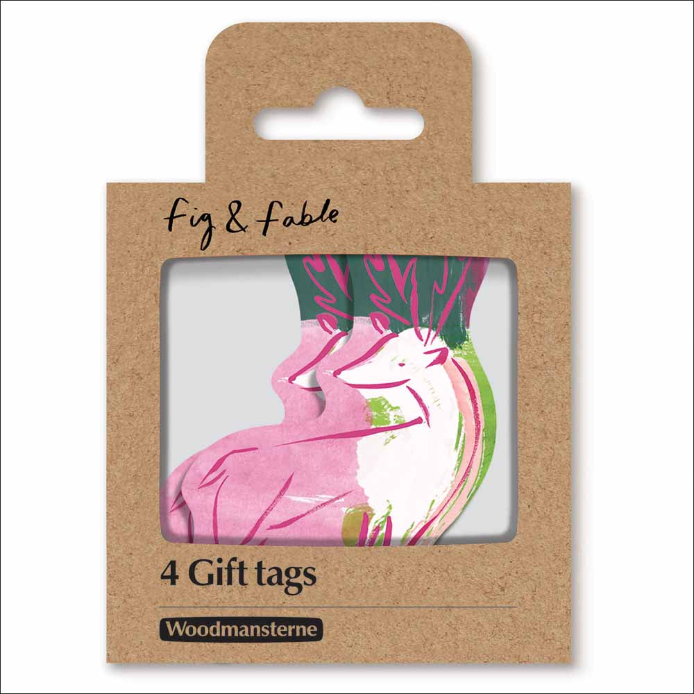 Fig & Fable Reindeer Gift Tags 4 Pack By Penny Black